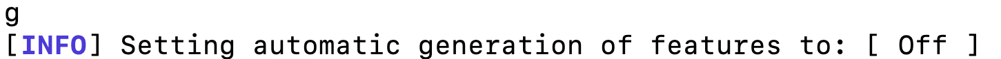 Open Liberty dev mode toggling features generation