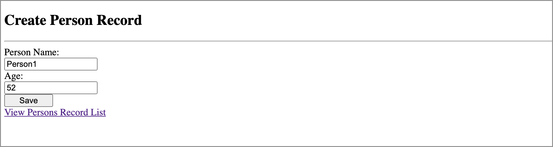 Data Input Page